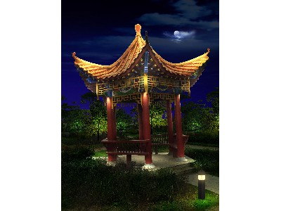 阜南縣清河公園，體育公園景觀亮化
