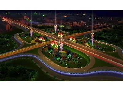 北京市豐臺(tái)區(qū)三環(huán)路沿線公園夜景照明